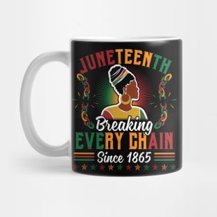 Juneteenth Breaking Every Chain Since 1865 Mug